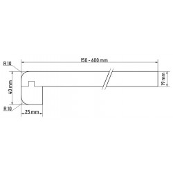 Parapet drevotrieskový Mahagón